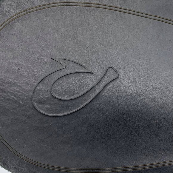 OluKai Aukai Beach Flip-Flop Sandals US 10 EU 40 Black Leather Upper Rubber Sole - Picture 9 of 10